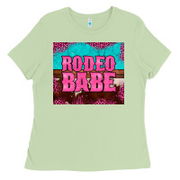 Matcha rodeo babe cowhide leopard turquoise Ladies Tee - BarkalooDesign