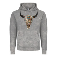 Cloud Rock Leopard Bull Skull Vintage Hoodie - Jasminsmagicworld