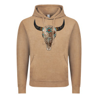 Vintage Coffee Leopard Bull Skull Vintage Hoodie - Jasminsmagicworld