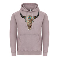 Vintage Zinc Leopard Bull Skull Vintage Hoodie - Jasminsmagicworld