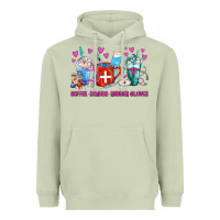 Matcha Coffee Nurse Repeat Nurse Coffee Cups Heavyweight Hoodie - FaDigitalArtStudio