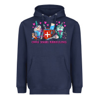 Navy Coffee Nurse Repeat Nurse Coffee Cups Heavyweight Hoodie - FaDigitalArtStudio