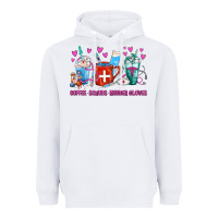 White Coffee Nurse Repeat Nurse Coffee Cups Heavyweight Hoodie - FaDigitalArtStudio