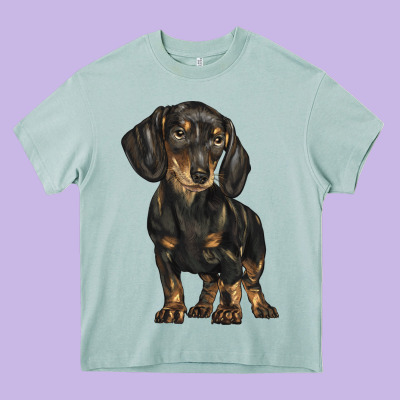 Dachshund Heavy Core Tee Designed By Barkaloodesign