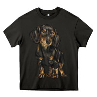 Asphalt dachshund Heavy Core Tee - BarkalooDesign