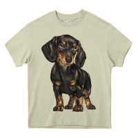 Mossy dachshund Heavy Core Tee - BarkalooDesign