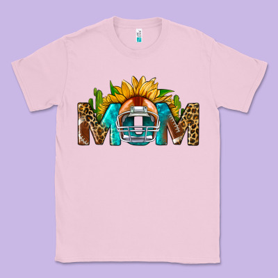 Football Mom Sunflower Leopard Classic Tee Designed By Bundleandbundleshop