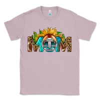 Lilac Football Mom Sunflower Leopard Classic Tee - BundleAndBundleShop