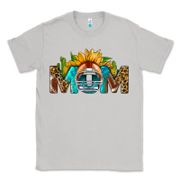Moon Dust Football Mom Sunflower Leopard Classic Tee - BundleAndBundleShop
