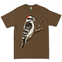 Cacao Downy Woodpecker Premium Tee - LillyAllenDesigns