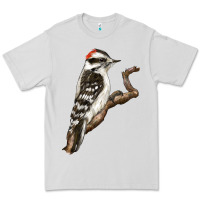 Dove Grey Downy Woodpecker Premium Tee - LillyAllenDesigns