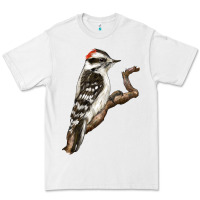 White Downy Woodpecker Premium Tee - LillyAllenDesigns