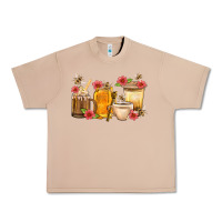 Burro Honey And Bee With Flower Coffee Cup Urban Heavy Tee - BundleAndBundleShop