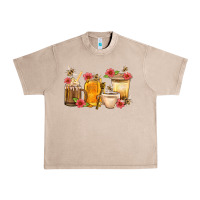 French Oak Honey And Bee With Flower Coffee Cup Urban Heavy Tee - BundleAndBundleShop