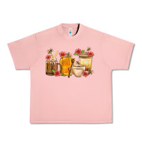 Salmon Honey And Bee With Flower Coffee Cup Urban Heavy Tee - BundleAndBundleShop