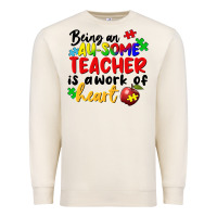 Sandshell Being an au some teacher is a work of the heart Premium Sweatshirt - FaDigitalArtStudio