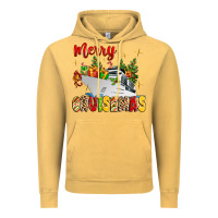 Vintage Mustard merry cruisemas Vintage Hoodie - MaliasSmallBusiness