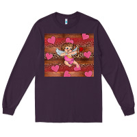 Plum valentine's day cupid heart Long Sleeve Tee - RanaPortraitStore