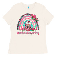 Bone nurse life spring rainbow Ladies Tee - BarkalooDesign