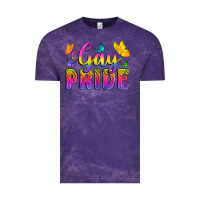 Cloud Purple Gay Pride With Butterfly Vintage Tee - BundleAndBundleShop