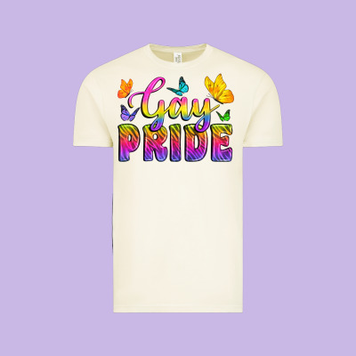 Gay Pride With Butterfly Vintage Tee Designed By Bundleandbundleshop