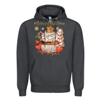 Smoke merry christmas cupcake Zipper Hoodie - CowGirlArtShop