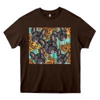Chocolate Brown french bulldog Heavy Core Tee - BarkalooDesign