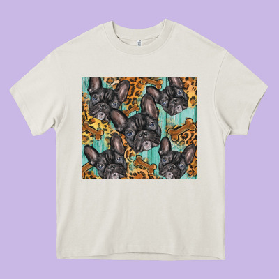 French Bulldog Heavy Core Tee Designed By Barkaloodesign