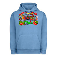 Pigment Pebble Blue summer time Urban Hoodie - CowhideDigitalArt