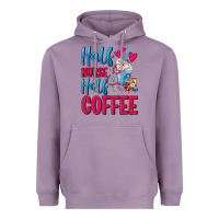 Lavender Half Nurse Half Coffee Heavyweight Hoodie - FaDigitalArtStudio