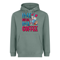 Sage Half Nurse Half Coffee Heavyweight Hoodie - FaDigitalArtStudio