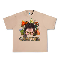 Burro Camping Braid Hair Woman With Fire Bbs Urban Heavy Tee - BundleAndBundleShop