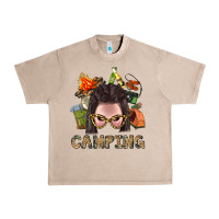 French Oak Camping Braid Hair Woman With Fire Bbs Urban Heavy Tee - BundleAndBundleShop