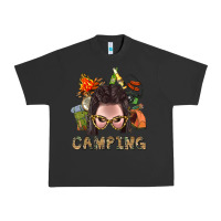 Pigment Black Camping Braid Hair Woman With Fire Bbs Urban Heavy Tee - BundleAndBundleShop