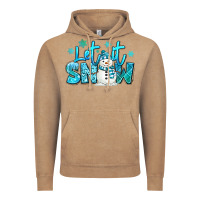 Vintage Coffee let it snow winter snowman Vintage Hoodie - MaliasSmallBusiness