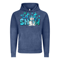 Vintage Denim let it snow winter snowman Vintage Hoodie - MaliasSmallBusiness