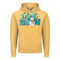 Vintage Mustard let it snow winter snowman Vintage Hoodie - MaliasSmallBusiness