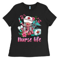 Black nurse gnomies nurse  life spring Ladies Tee - BarkalooDesign