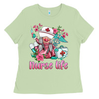 Matcha nurse gnomies nurse  life spring Ladies Tee - BarkalooDesign