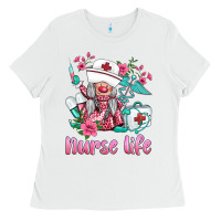 White nurse gnomies nurse  life spring Ladies Tee - BarkalooDesign