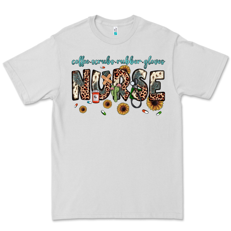 Nurse Coffee Scrubs Rubber Gloves Premium Tee by JahusDesignShop | Teevron