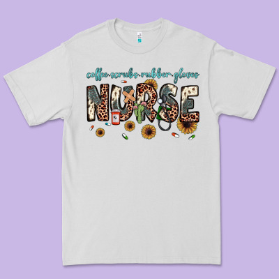 Nurse Coffee Scrubs Rubber Gloves Premium Tee Designed By Jahusdesignshop