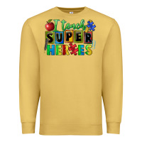 Antique Gold I teach super heroes Premium Sweatshirt - FaDigitalArtStudio