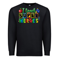 Black I teach super heroes Premium Sweatshirt - FaDigitalArtStudio