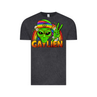 Vintage Black Gaylien LGBTQ Pride Vintage Tee - BundleAndBundleShop