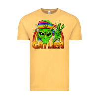Vintage Mustard Gaylien LGBTQ Pride Vintage Tee - BundleAndBundleShop