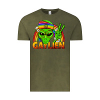 Vintage Olive Gaylien LGBTQ Pride Vintage Tee - BundleAndBundleShop