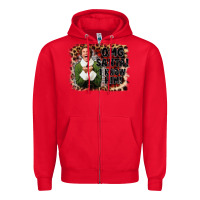 Red omg santa i know him elf Zipper Hoodie - CowGirlArtShop