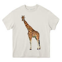 Cream giraffe Heavy Core Tee - LillyAllenDesigns