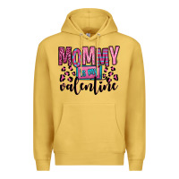 Antique Gold mommy is my valentine Premium Hoodie - OliviaCreatesArt